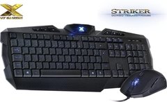 COMBO TECLADO + MOUSE VX GAMING STRIKER - TECLADO PADRÃO ABNT2 E MOUSE 1600 DPI - AZ