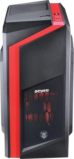 GABINETE MID-TOWER DARK DWARF FAN LED VERMELHO LATERAL EM ACRÍLICO - DWAPTOVM2FCA - comprar online