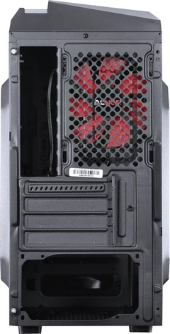 Imagem do GABINETE MID-TOWER DARK DWARF FAN LED VERMELHO LATERAL EM ACRÍLICO - DWAPTOVM2FCA