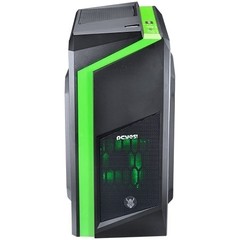 GABINETE MID-TOWER DARK DWARF FAN LED VERDE LATERAL EM ACRÍLICO DWAPTOVD2FCA - PCYES - comprar online