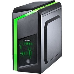 GABINETE MID-TOWER DARK DWARF FAN LED VERDE LATERAL EM ACRÍLICO DWAPTOVD2FCA - PCYES na internet