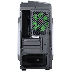 GABINETE MID-TOWER DARK DWARF FAN LED VERDE LATERAL EM ACRÍLICO DWAPTOVD2FCA - PCYES