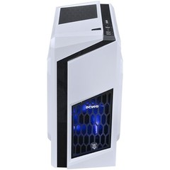 GABINETE MID-TOWER WHITE DWARF FAN LED AZUL COM LATERAL EM ACRÍLICO - DWABCOPT2FCA - PCYES - comprar online