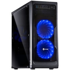 GABINETE MIDTOWER VX GAMING GUARDIAN FULL WINDOW 02 FAN FRONTAL 120MM LED AZUL GRDPTOAZ2FCA - VINIK