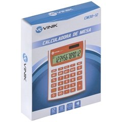 CALCULADORA DE MESA 12 DÍGITOS COM ALIMENTAÇÃO SOLAR OU A PILHA - CM30 BRANCA/VERMELHO - comprar online