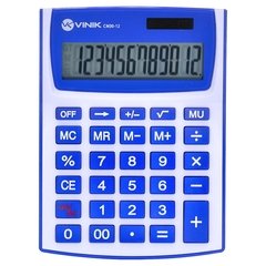 CALCULADORA DE MESA 12 DÍGITOS COM ALIMENTAÇÃO SOLAR OU A PILHA - CM30 BRANCA/AZUL - comprar online