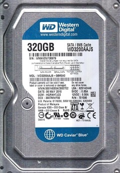 HD WD 320GB SATA II 3.0GB/S 8MB CACHE 7.200RPM 3.5"