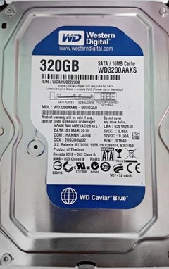 HD WD 320GB SATA II 3.0GB/S 16MB CACHE 7.200RPM 3.5" - comprar online