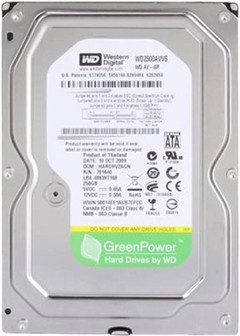 HD WD 250GB SATA II 3.0GB/S 8MB CACHE 7.200RPM 3.5" - comprar online