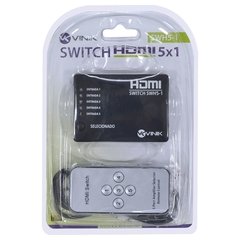 SWITCH HDMI 5 ENTRADAS 1 SAÍDA 1.3V COM SUPORTE 3D E 1080P - SWH5-1 - loja online