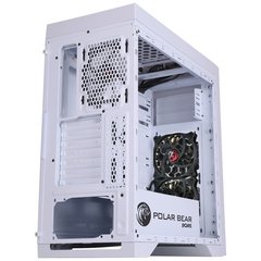 Imagem do GABINETE MID-TOWER POLAR BEAR COM 3 FANS LED RGB LATERAL EM ACRÍLICO - PBEARBCO3FCARL