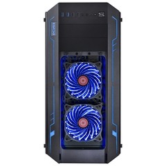 Imagem do GABINETE SPIRIT FULL WINDOW DUPLO PRETO COM LED 7 OPÇÕES E CONTROLADOR DE FAN SPIPTO7C3FCA2