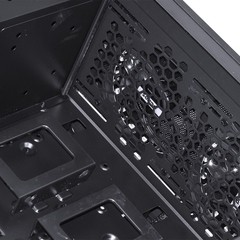 GABINETE SPIRIT FULL WINDOW DUPLO PRETO COM LED 7 OPÇÕES E CONTROLADOR DE FAN SPIPTO7C3FCA2