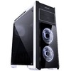 GABINETE TANK B/P LED BCO FRONTAL+TOPO VIDRO TEMPERADO LATERAL ACRÍLICO FUMÊ FULL WINDOW 3 FANS