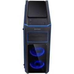 GABINETE MID-TOWER TANK AZUL COM 3 FANS LED AZUL LATERAL EM VIDRO TEMPERADO - TANPAAZ3FCVT - comprar online