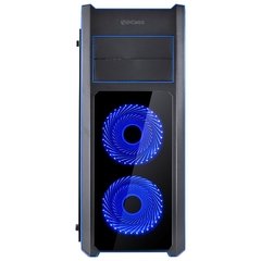 GABINETE MID-TOWER TANK AZUL COM 3 FANS LED AZUL LATERAL EM VIDRO TEMPERADO - TANPAAZ3FCVT - Preech Informática - Informática e suas tecnologias