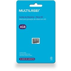 CARTÃO DE MEMÓRIA MICRO SD 4GB CLASSE 4 MC144