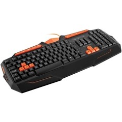 TECLADO GAMER MULTIMÍDIA USB TC211 PRETO E LARANJA