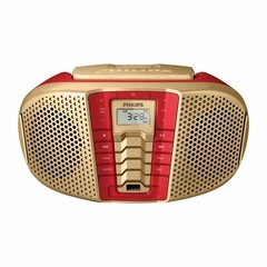 RÁDIO BOOMBOX PORTÁTIL CD/USB/FM/AM PX3225IX/78 VERMELHO/DOURADO 5W