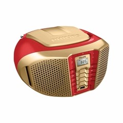 RÁDIO BOOMBOX PORTÁTIL CD/USB/FM/AM PX3225IX/78 VERMELHO/DOURADO 5W - comprar online