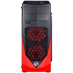 GABINETE MID-TOWER VTI VERMELHO COM 3 FANS LED VERMELHO LATERAL EM ACRÍLICO - VTIPTOVM3FCAF - loja online