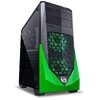 GABINETE MID-TOWER VTI VERDE COM 3 FANS LED VERDE LATERAL EM ACRÍLICO - VTIPTOVD3FCAF