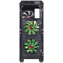 GABINETE MID-TOWER VTI VERDE COM 3 FANS LED VERDE LATERAL EM ACRÍLICO - VTIPTOVD3FCAF - comprar online