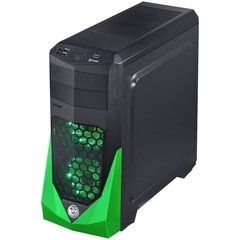 GABINETE MID-TOWER VTI VERDE COM 3 FANS LED VERDE LATERAL EM ACRÍLICO - VTIPTOVD3FCAF na internet