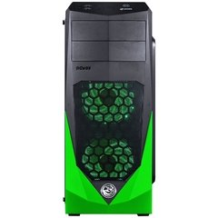 GABINETE MID-TOWER VTI VERDE COM 3 FANS LED VERDE LATERAL EM ACRÍLICO - VTIPTOVD3FCAF - loja online