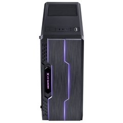 GABINETE GAMER TRON PRETO 7 CORES LED JANELA ACRÍLICA FUME FULL WINDOW FONTE EMBAIXO COM COVER - 09GATR-7 - Preech Informática - Informática e suas tecnologias