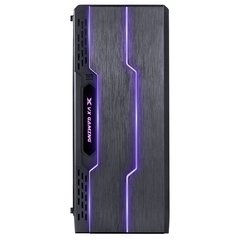 GABINETE GAMER TRON PRETO 7 CORES LED JANELA ACRÍLICA FUME FULL WINDOW FONTE EMBAIXO COM COVER - 09GATR-7 - Preech Informática - Informática e suas tecnologias