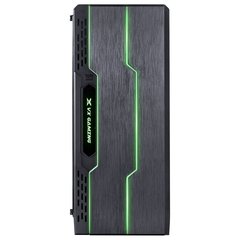 GABINETE GAMER TRON PRETO 7 CORES LED JANELA ACRÍLICA FUME FULL WINDOW FONTE EMBAIXO COM COVER - 09GATR-7