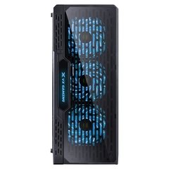 GABINETE GAMER LUMIA PRETO COM 7 CORES LED, 3 FANS RGB E ACRÍLICO FULL WINDOW FONTE EM BAIXO COM COVER 09GALM7-3RGB - Preech Informática - Informática e suas tecnologias