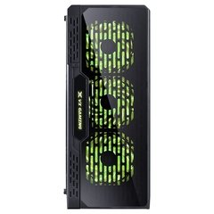 GABINETE GAMER LUMIA PRETO COM 7 CORES LED, 3 FANS RGB E ACRÍLICO FULL WINDOW FONTE EM BAIXO COM COVER 09GALM7-3RGB - loja online