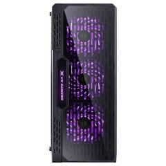 Imagem do GABINETE GAMER LUMIA PRETO COM 7 CORES LED, 3 FANS RGB E ACRÍLICO FULL WINDOW FONTE EM BAIXO COM COVER 09GALM7-3RGB