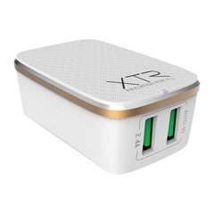 CARREGADOR DE PAREDE XTR 2 USB BCO/DOURADO - Preech Informática - Informática e suas tecnologias