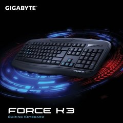 TECLADO GAMING GK-FORCE K3/BR ABNT2 USB PRETO - GIGABYTE - loja online