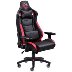 CADEIRA GAMER MAD RACER V10 PRETO COM DETALHES EM VERMELHO E RODAS EM GEL - MADV10VMGL