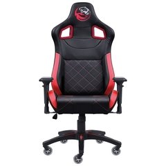 CADEIRA GAMER MAD RACER V10 PRETO COM DETALHES EM VERMELHO E RODAS EM GEL - MADV10VMGL na internet