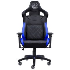 CADEIRA GAMER MAD RACER V10 PRETO COM DETALHES EM AZUL E RODAS EM GEL - MADV10AZGL - comprar online