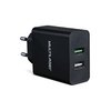 CARREGADOR DE PAREDE CONCEPT COM 2 PORTAS USB QUICK CHARGER CB117 PRETO