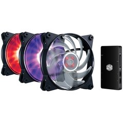 FAN MASTER PRO 120 AIR BALANCE RGB 3 EM 1 COM CONTROLADOR LED RGB MFY-B2DC-133PC-R1 - COOLER MASTER - comprar online