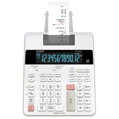 CALCULADORA COM BOBINA, DISPLAY LCD, 2.0 LINHA , COM RELÓGIO E CALENDÁRIO, FR-2650RC-B-DC BRANCA