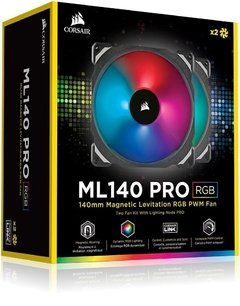 FAN PARA GABINETE ML140 PRO RGB 140MM PREMIUM COM LEVITAÇÃO MAGNÉTICA + LIGHTING NODE - CO-9050078-WW (PACK COM 2UN) - Preech Informática - Informática e suas tecnologias