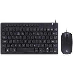 COMBO MINI TECLADO CHOCOLATE+MOUSE CORP FLAT ABNT2/1200DPI CABO USB 1.8M PRETO - DC120