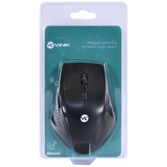 MOUSE SEM FIO HÍBRIDO 2.4 GHZ + BLUETOOTH 4.0 1200 DPI DYNAMIC ERGO PRETO - DM120 - Preech Informática - Informática e suas tecnologias