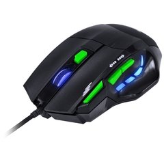 MOUSE VX GAMING BLACK WIDOW 2400 DPI AJUSTAVEL E 06 BOTÕES PRETO COM VERDE - GM106 - Preech Informática - Informática e suas tecnologias