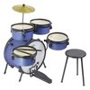 BATERIA INFANTIL ROCK KIDS, COM BANCO, PRATO E 1 PAR DE BAQUETAS, PBKD14016 AZUL