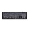 TECLADO OFFICE COM TECLAS CHOCOLATE E COM LUZ BRANCA USB TC218 PRETO