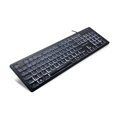 TECLADO OFFICE COM TECLAS CHOCOLATE E COM LUZ BRANCA USB TC218 PRETO - comprar online